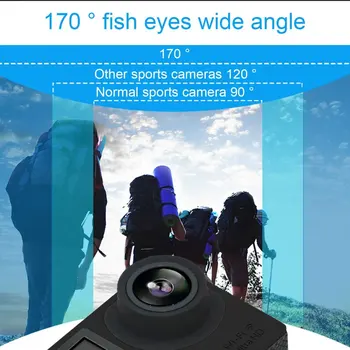 Mini H3R 4K Ultra i Fuld HD Sport Kamera WIFI Fjernbetjening Undersøiske Bevægelse Vandtæt Digital Video Kamera