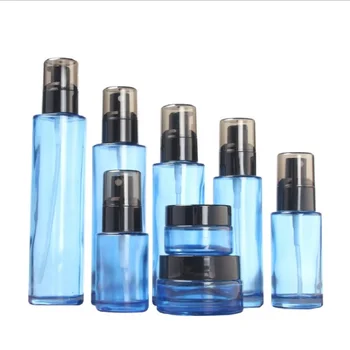 Mini Spray Flaske Sort Dæksel Rund Form Tom Emballage, Container Eye Cream Makeup Remover Rejse Flasker 8stk/masse