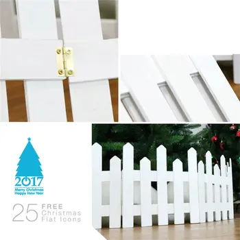 Miniature Lille juletræ Dekoration 1,2 m plankeværk Fe Haven Jul scene Layout Vinduet Rekvisitter