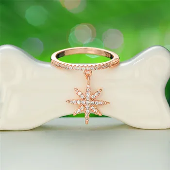 Minimalistisk Kvindelige Lille Stjerne Finger Ring Lover Guld Brude Engagement Ring Vintage Bryllup Ringe Til Kvinder