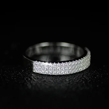 Mode hvide zircon Ring For Kvinder Klassisk Luksus Mini Crystal Zircon Ringe hvide Guld Farve forlovelsesringe Smykker