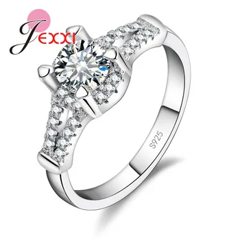 Mode Ring For Kvinder 925 Sterling Sølv Ring Cubic Zirconia Krystal Ring Nye Smykker Tilbehør