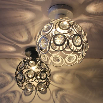 Moderne krystal kugle loft lys entre, lys lille soveværelse lampe, trappen, lampen gangen