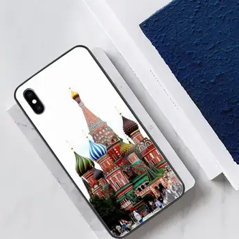 Moskva Den Røde plads Glas Telefonen Sagen Tilbage Shell Til IPhone 12 11 Pro Max antal Tilfælde XR XS 7 8 Plus Dækning Tilbehør Carcasa