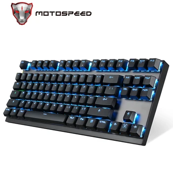 Motospeed GK82 Trådløse Mekanisk Gaming Tastatur Type-C 87 Taster Genopladelige LED-Baggrundsbelysning til PC Desktop, Laptop