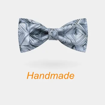 Mænd Bow Tie Med Gaveæske One-Size-Passer Til Alle Af Høj Kvalitet, Stof Grå, Butterfly, For Gommen Part Casual Bow Tie Oprindelige Designer