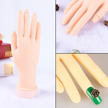 Nail Art Fleksibel Uddannelse Hånd Model Manicure Vise Personlige Silikone Proteser Salon Negle Værktøjer