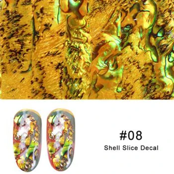 Nail Stickers Manicure Værktøjer Dekoration Glitter Fuld Dækning Tips Kunst DIY Selvklæbende Stilfuld Part Farverige Wraps Transfer Folie