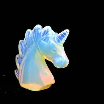 Naturlig krystal opal unicorn 1pc