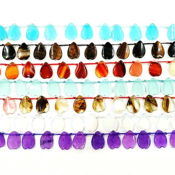Natursten Topas Horisontale Hul Perler 12x18mm Fine Opal Drop Form For DIY Charme Armbånd, Halskæder, Øreringe og Tilbehør