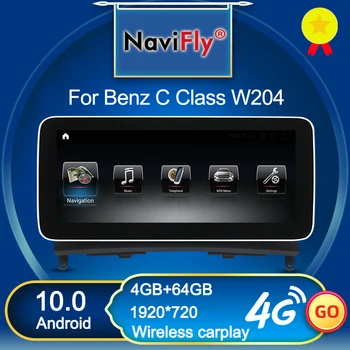 NaviFly Trådløse Carplay Android 10.0 Car Multimedia Afspiller Til Benz C-Klasse W204 C180 C200 C220 C300 2008 2009 2010 NTG 4.0