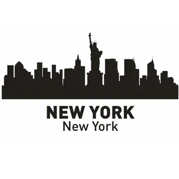 NEW YORK Decal Vartegn Skyline Wall Stickers Skitse Decals Plakat Parede Home Decor Mærkat