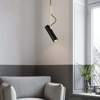 Nordisk armatur vedhæng lys LED Spot lampe, hvid/sort sengelampe hængende spotlight designer-belysning
