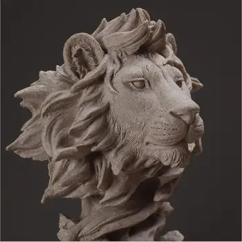 Nordisk moderne minimalistisk løve skulptur dyr art dekorationer /Harpiks løve statue boligindretning, accessories, brugskunst