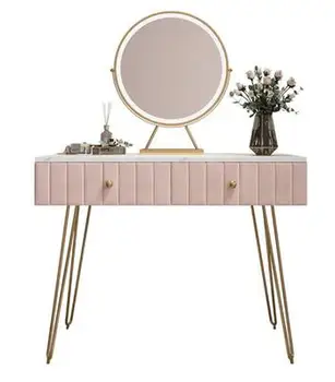 Nordisk toiletbord soveværelse moderne enkel net red ins stil marmor toiletbord massivt træ lille enhed type make-up bord