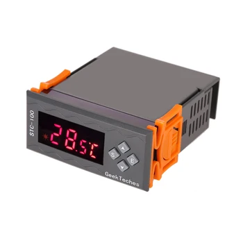 Ny DC 12V LED Digital temperaturregulator akvarium Thermostast 2 Relæer Termoelement Med NTC Sensor C/F Temperatur Alarm
