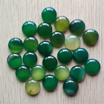 Ny mode god kvalitet, naturlig grøn onyx rund facetslebet 16mm sten perler til smykkefremstilling 24pcs/masse Engros-gratis fragt