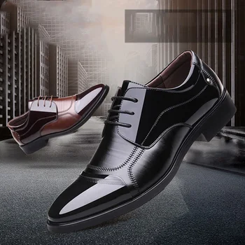 Ny Mode Oxford Business Mænd Sko i Ægte Læder af Høj Kvalitet, Blød Afslappet Åndbar Mænd ' s Flats Zip mænd Sko kjole sko