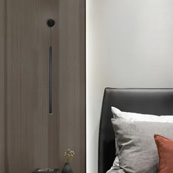 NY Nordisk LED-væg lys kreative personlighed soveværelse sengen cylindrisk sort rør midtergangen korridor, dekorative væg-lampe