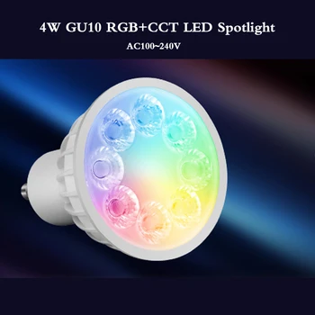 Ny smart 4W GU10 LED Pære Dæmpbar RGB+Varm Hvid+Hvid(RGB+CCT)Spotlight Indendørs Stue LED pærer kan fjernbetjeningen