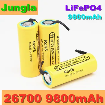 Nye 3.2 V 26700 9800mAh LiFePO4 Batteri 3C Kontinuerlig Udledning Maksimalt 5C-Power batteri Til El-bil, scooter til lagring af Energi