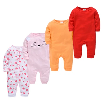 Nye Baby Pige Nattøj Rompers Tegnefilm Roupas Bebe De Spædbarn Baby Tøj langærmet pyjamas lille Barn Jumpsuits Baby Dreng overalls
