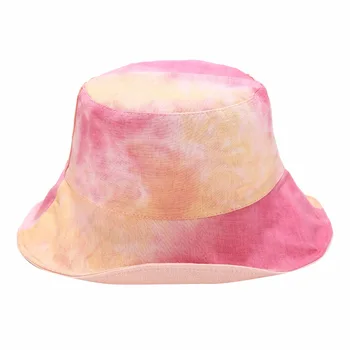 Nye ins discus tie-dye type plastic store tagudhæng skygger hat dame dobbelt fisherman ' cap sammenfoldelig spand hatte