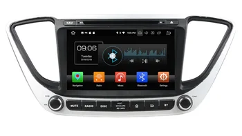Octa-core IPS-skærm Android 10 Bil DVD-GPS radio Navigation for Hyundai Verna Accent Solaris 2018 med 4G/Wifi DVR OBD