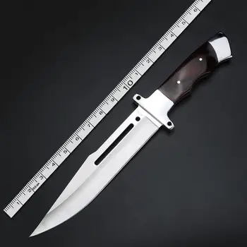 Offentlig Full Tang Jagt Kniv Camping Overlevelse Af Håndlavede Knive med Fast Blad Lige Kniv Bærbare EDC Værktøj