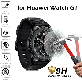 Ouhaobin Hærdet Glas Skærmen Beskytter er Specielt designet til Huawei Ur GT, ridsefast 9H Hårdhed