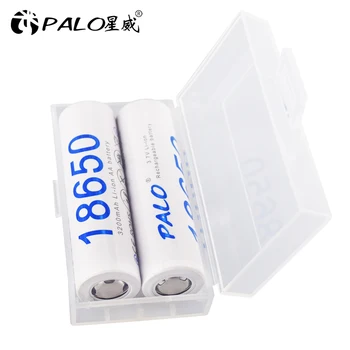 PALO Smart USB oplader 18650 batteri oplader til 18650 16350 18500 3,7 V batteri+8stk 3,7 V 3200mAh 18650 genopladelige batterier
