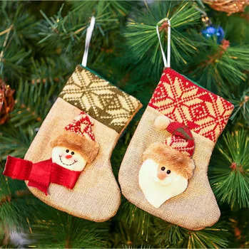 Part Jul Strømper Gave Slik Indehavere Santa Snemanden Xmas Tree Hængende Dekoration I Hjemmet Indretning