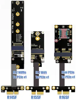 PCI Express 3.0 x1 til Mini-PCIe-Adapter Riser Card Extension Kabel Extender Adapter forlængerkabel PCIe Mpcie R16SF Høj hastighed