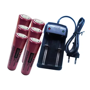 PKCELL 18650 3,7 v batteri ICR 18650 LI-ION Genopladeligt batteri 2200mah lithium batteri (Gave 18650 Batteri Oplader eu stik)