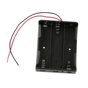 Plast Batteri Storage Case Holder, 3 STK 18650 3,7 V Med Ledning Fører Universal Batterier Beskytte Box