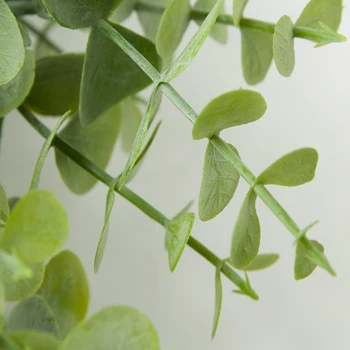 Plast Væggen Hænger Kunstige Eucalyptus blade Garland Faux Plante Rattan bold Døren Blomster Krans Bryllup Møbler til Hjemmet Indretning