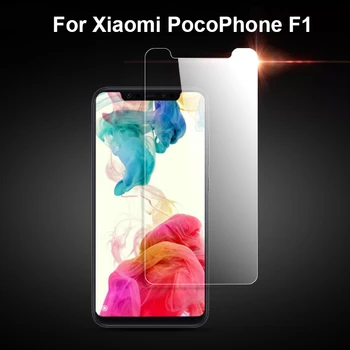 Pocophon poco F1 Hærdet Glas Anti-Ridse Skærmen Protector Glas Film For Xiaomi Pocophon poco F1-Smartphone+Rengøring Kits