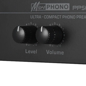 Pp500 Ultra-Kompakt Phono Preamp-Forstærker med Plan & Volumen Kontrol Rca-Input & Output 1/4 