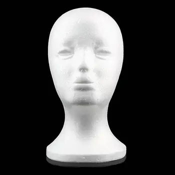 Praktiske Skum Kvindelige Mannequin Hoved Parykker, Briller Cap Displayet Holder Stå Model