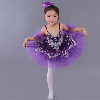 Professionel Ballerina Fest Kjole til Barn børn Børn Piger Voksne Klassisk Ballet Pandekage Tutu White Black Swan Kostume