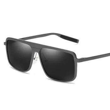 Retro Polariserende solbriller til mænd aluminium magnesium solbriller Fashion Square kørsel briller fashionable farverige film briller
