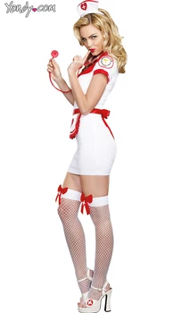 Retro Sygeplejerske Kostume Kvinder Sexet Sygeplejerske Kjole Voksen, Halloween Frække Sygeplejerske Kostumer Til Voksne