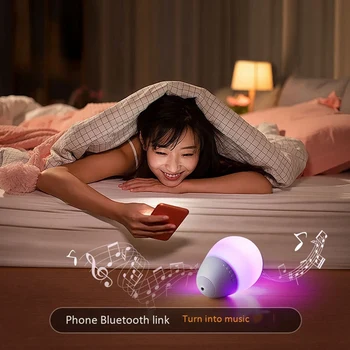 RGB LED Pære Lampe Trådløs Bluetooth Højttaler Smart Led Lys, Musik Afspiller Lyd med Fjernbetjening Farverige Musik Pære