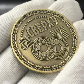Russiske mænd og kvinder erindringsmønt kerne af stål grøn bronze præget metal badge gave antikke mønt guld mønt