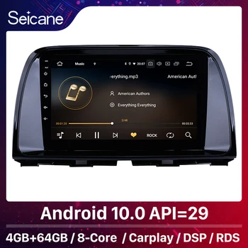 Seicane 4+64GB Android 10.0 Bil GPS-Navigation Enhed Afspiller til Mazda CX-5 2012-Støtte WIFI OBD2 Backup-Kamera Radio