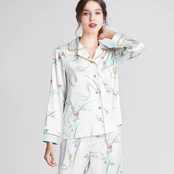 Silke Satin Loungewear Kvinder Nye Trendy Homewear 2020 New Spring Pyjamas Kvinder Silke Plus Size Pijamas Sexet Nattøj Nattøj passer til