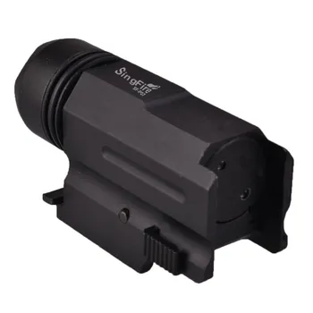 SingFire SF-P07 CREE XR-E Q5 200LM 2-Mode-LED ' en Taktisk Pistol Lommelygte - Sort (1 x CR123A)