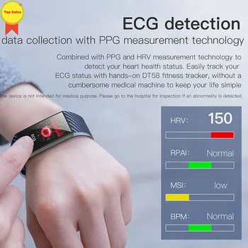 Smart Armbånd EKG-ur med puls, Blodtryk Overvåge Fitness Tracker Se 2019 ny Smart Armbånd Multi-sport Mode Band