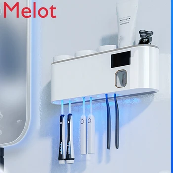 Smart Tandbørste Sterilisator UV-Sterilisering Elektriske Tand Cup vægmonteret Plug-in-Gratis Punch-Gratis Storage Rack