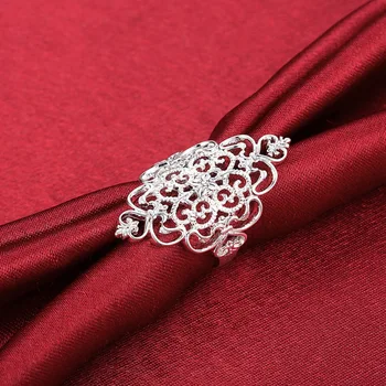Smuk ring smukke mode Bryllup Part sølv farve NICE kvinder retro Lady Ring smykker Klassisk gave , R807